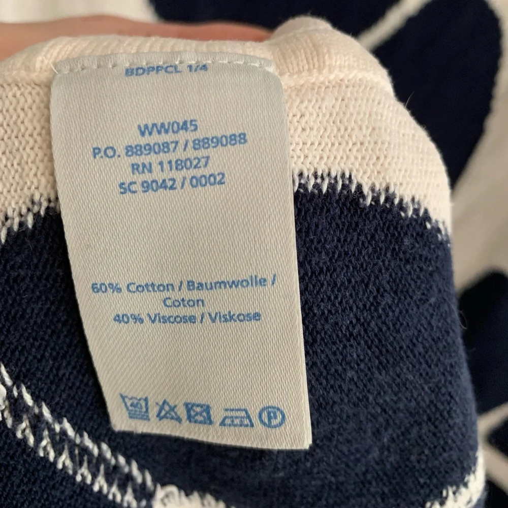 BODEN Sweater Dress Navy Retro Floral Intarsia - Picture 5 of 6